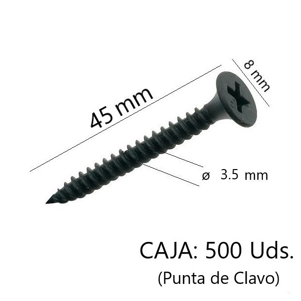 Tornillos 45 mm (500 uds) Pladur /4070682/